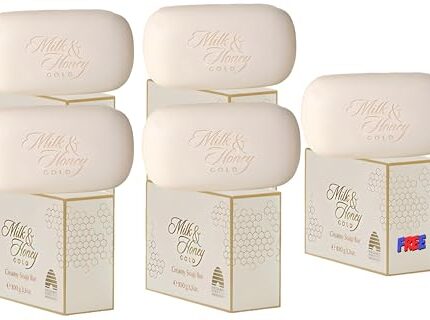 HUDACRUSH BEAUTY Milk and Honey Gold Softening Creamy Soap Bar for Nourished, Silky-Smooth Skin (Buy 4 Get 1 Free)