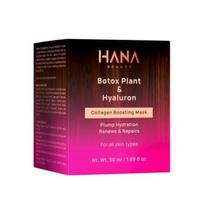 Hana Beauty Collagen Boosting Mask With Botox Plant & Hyaluron | Anti-Ageing | Reduces Wrinkle & Fineline | Oily, Dry, Sensitive & Combination Skin | For Men & Women | 50Ml