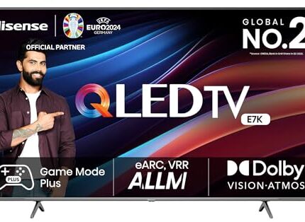 Hisense 126 cm (50 inches) 4K Ultra HD Smart QLED TV 50E7K (Black)
