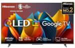 Hisense 139 cm (55 inches) E68N Series 4K Ultra HD Smart Google QLED TV (Grey) | Quantum Dot Color | Dolby Vision | HDR 10+ | AI Sports Mode