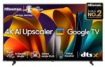 Hisense 164 cm (65 inches) E6N Series 4K Ultra HD Smart LED Google TV (Black) | 4K AI Upscaler | Voice Control | DTS Virtual X | Precision Color