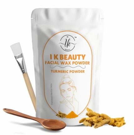 I k beauty Facial Wax with Turmeric Powder (100gm), 8 min Painless Natural Hair Removal Turmeric Powder.