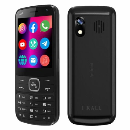 IKALL K333 4G Touch & Type Android Keypad Mobile | WiFi & 4G Sim Support | 2.8 Inch HD+ Display, 2GB Ram 16GB Storage | 11 Pre-Installed including WhatsApp, Facebook, YouTube and Instagram-Raven Black