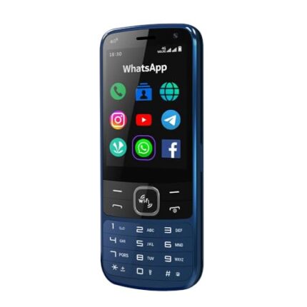 IKALL K333 4G Touch & Type Phone with 2.8” HD+ Screen, 2GB RAM, 16GB Storage, WiFi, and Pre-Loaded Apps Like Whatsapp, Facebook, YouTube, Instagram (Navy Blue)