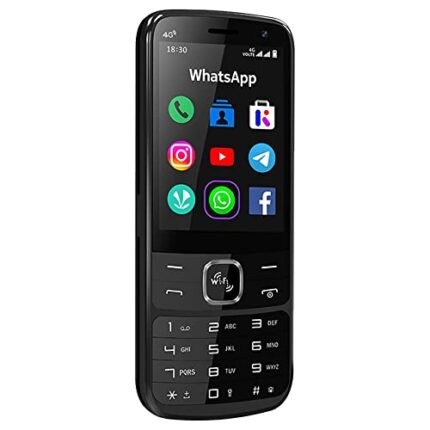 IKALL K333 4G Touch and Type Android Mobile with WiFi and 4G Sim Support (2.8 inch Display, 2GB Ram, 16GB Storage) | Support - WhatsAp, Facebook, YouTube and Instagram (Black)