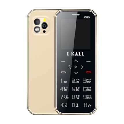 IKALL K65 Card Mobile Feature Phone (1.44” Display, Dual Sim) (Gold)