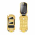 IKALL K75 Car Mobile Phone - Gold | 1.8 inch Display, Dual SIM | 32MB RAM, 32MB Storage | MP3, Video Player, FM Radio, Camera | 800 mAh Battery | Keypad Mobile Phone | 1 Year Warranty