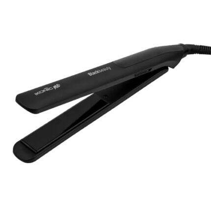 Ikonic Black Beauty Hair Straightener For Women, Ceramic Coated Floating Plates Handle Lock Feature Instant Heat Up Techonoly, Super Slim and Light Weight, Travel Friendly Sutiable for All Hair Types