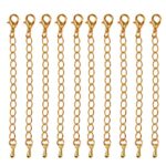 Imported 10pcs Extension Link Chain Necklace Extenders Jewelry Findings 75 mm Gold