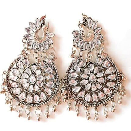 Kalka Fashion White Pearl Stylish Fancy Traditional Jhumki For Women
