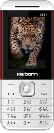 Karbonn K531 | 2.4-Inch | 1750mAh | Boom Box Speaker | Wireless FM | Expandable Memory 32GB | Video Recorder | Music Player | Auto Call Recorder | Mobile Tracker | BLUETOOTH | White Red