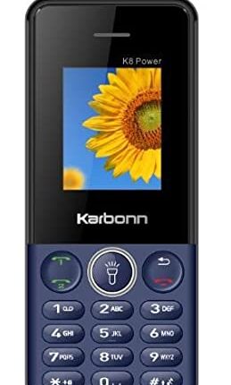 Karbonn K8 Power (Blue), 2500Mah Big Battery, Dual Sim, 1.8 Inch, Wireless Fm with Recording, Camera, Basic Phone, 108 Days Replacement Warranty Keypad Phone
