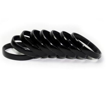 Karivala Black Plastic Bangles for New Born Babies (0-3 months) - 5mm Thick Feather Light (0-3 months Large, 8.00)