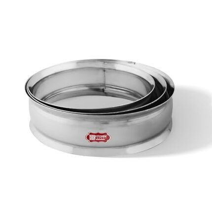 Kitchen Expert - Round Steel Rings | Set of 3 | for Hot Pot Utensils | Patila Ring | Matka Stand for Kitchen | Stainless Steel | Multipurpose (Small/Medium/Large)