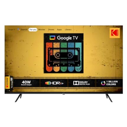 Kodak 139 cm (55 inches) CAPRO Series 4K Ultra HD LED Google TV 55CAPROGT5014 (Black)