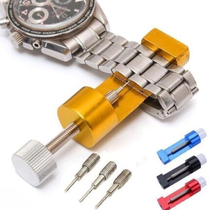 Kriq Watch Link Removal Tool Watch Strap Tool Professional Adjuster Remover Repair Tool Kit All-metal Strap Link Remover Tool With 3 Size Pins.