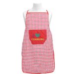 Kuber Industries Apron For Men And Woman|Waterproof Apron For Kitchen|Designer Front Pocket|RED