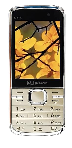 LEYSKY MUPHONE M510 Big Screen Keypad Phone (Gold) Speaker with Amplifier, PMMA 2.5D Glass,1.3 MP Camera, Keypad Mobile, DJ Sound Wireless Fm with Big Screen and Font