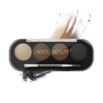 Lakyou Beauty Eyebrow Cake(Enhancer) | Comes With 4 Natural Shades And A Dual Side Brush one side angel and A Spoolie | Wterproof | 16g