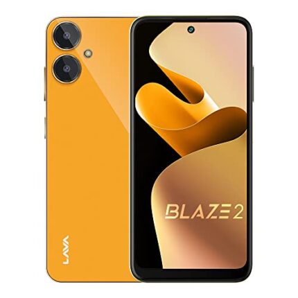 Lava Blaze 2 (6GB RAM, 128GB Storage) - Glass Orange | 18W Fast Charging | 6.5 inch 90Hz Punch Hole Display | Side Fingerprint Sensor | Upto 11GB Expandable RAM | 5000 mAh Battery