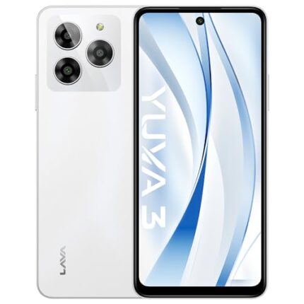 Lava Yuva 3 (Galaxy White,4+4*GB RAM,UFS 2.2 128GB Storage)|Premium Glossy Back|Octacore Processor|18W Fast Charging|90Hz Punch Hole Display|13MP AI Triple Camera|Side Fingerprint Sensor