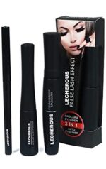 Lecherous Beauty 3 In 1 Combo Of Waterproof Eyeliner Semi-Matte Finish, Mascara With Kajal Pencil - Black