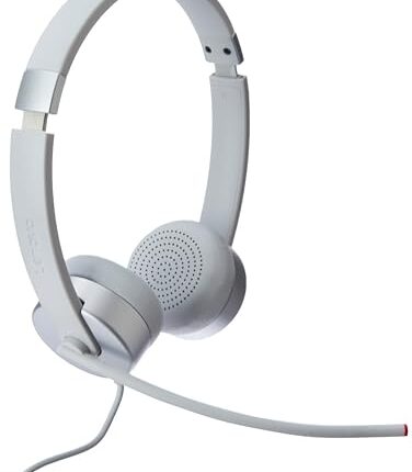 Lenovo 100 Wired On Ear Headphones with Mic (Cloud Grey)