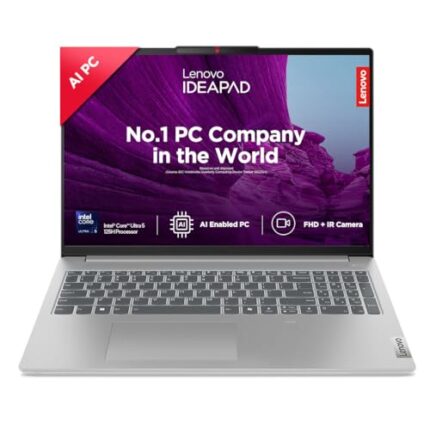 Lenovo IdeaPad Slim 5 Intel Core Ultra 5 125H Built-in AI 16" (40.6cm) WUXGA-IPS 300Nit Thin & Light Laptop (16GB/1TB SSD/Win 11/MSO 21/FHD+IR Cam/1Yr ADP Free/3 mon Game Pass/Grey/1.9Kg), 83DC0042IN