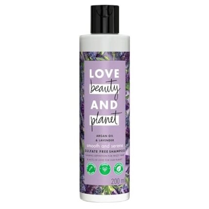 Love Beauty & Planet Argan Oil and Lavender Sulfate Free Smooth and Serene Shampoo|| No Parabens|| No Dyes|| 200ml