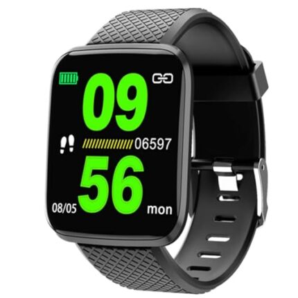 MARVIK M I ID116 Smart Fitness Band Watch for Men, Women, Boys, Girls, Kids Single Touch Interface, Daily Activity Tracker, Heart Rate Sensor, Sleep Monitor, Water Resistant Smartwatch – Black