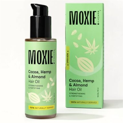 MOXIE BEAUTY Almond, & Cocoa Oil - For Healthy, Thick Hair Growth & Deep Nourishment | Fights Dryness, Damage and Breakage | Suitable For All Hair Types | 100 ml