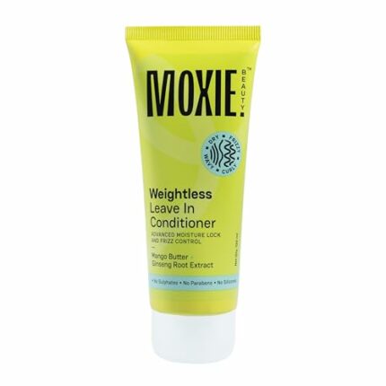 MOXIE BEAUTY Weightless Leave-In Floral Conditioner For All Hair Types - 94% Hair Moisture Retention | Made With Mango Butter & Ginseng Root Extract | 120Ml, 1 Count