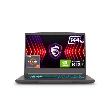 MSI Thin A15, Ryzen 5 7535Hs, 40Cm Fhd 144Hz Gaming Laptop(16Gb/512 Gb Nvme Ssd/Windows 11 Home/Nvidia Geforce RTX 3050, Gddr6 4Gb /Cosmos Gray/1.86Kg), B7Uc-067In - AMD