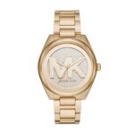 Michael Kors Stainless Steel Analog Gold Dial Women Watch-Mk7088, Gold Band