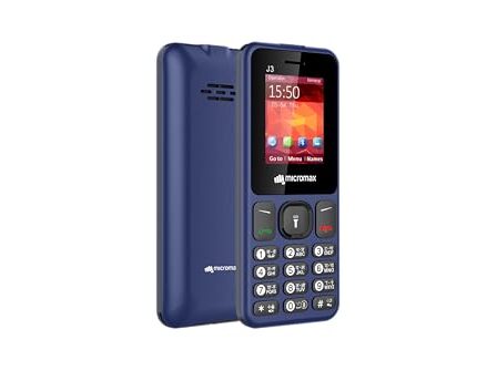 Micromax All-New J3 Sleek & Stylish |Keypad Mobile with 1.77" Screen|Auto Call Recording | Bright Torch| Wireless FM | Blue