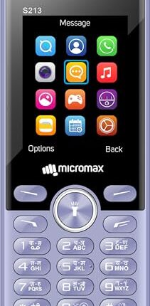 Micromax All-New S213 Dual Sim Keypad Phone with Dedicated Notification Ring | Big 2.4" Display | Powerful 2500mah Battery | Wireless FM | Auto Call Recording | Purple |