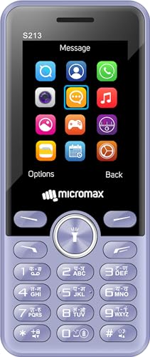 Micromax All-New S213 Dual Sim Keypad Phone with Dedicated Notification Ring | Big 2.4" Display | Powerful 2500mah Battery | Wireless FM | Auto Call Recording | Purple |