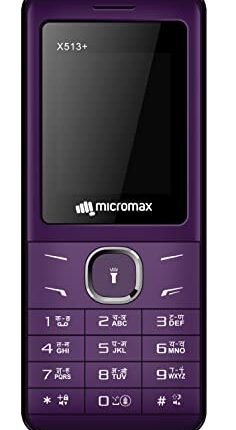 Micromax All-New X513+ | Dual Sim keypad Mobile with 1.8" Screen|Auto Call Recording | Power Saving Mode|Big Battery 1750 mAH| Bright Torch | Expandable Storage Upto 16GB | Wireless FM |Muave|