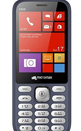 Micromax All-New X809 |Robust & Reliable Design |Keypad Mobile with 2.4" Big Screen| 1000 mAh Battery & Big Screen | Expandable Storage Upto 16GB| Super Battery Mode | Wireless FM |Blue