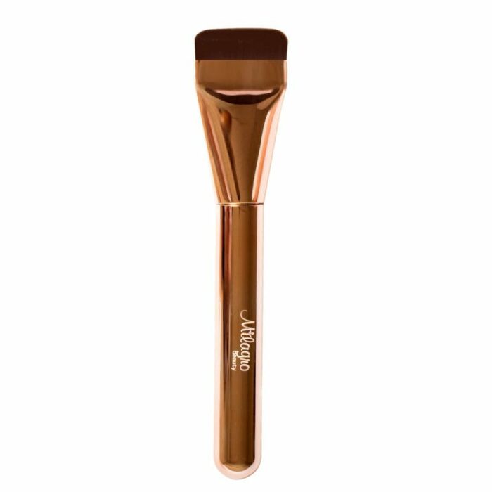 Milagro Beauty Premium Glass Skin Foundation Flat Brush 18, High Density Korean Technique Spatula Brush For Blending Liquid Foundation & Cream Makeup | Ultra Thin Flat Brush