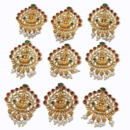 Nagneshi Art_Southern Bling Hair Jewelery Choti Jadai Billai Indian Hair pin Hair Decoration,Hair Brooch with Hook Wedding Bridal Jewellery for Women_Model No-7427