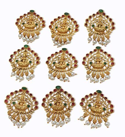 Nagneshi Art_Southern Bling Hair Jewelery Choti Jadai Billai Indian Hair pin Hair Decoration,Hair Brooch with Hook Wedding Bridal Jewellery for Women_Model No-7427