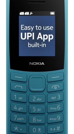 Nokia 106 4G Keypad Phone with 4G, Built-in UPI Payments App, Long-Lasting Battery, Wireless FM Radio & MP3 Player, and MicroSD Card Slot | Blue