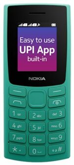 Nokia 106 Single Sim, Keypad Phone with Built-in UPI Payments App, Long-Lasting Battery, Wireless FM Radio & MP3 Player, and MicroSD Card Slot | Green