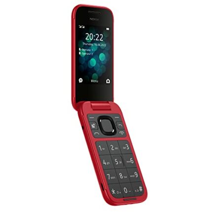 Nokia 2660 Flip 4G VoLTE keypad Phone with Dual SIM, Dual Screen, inbuilt MP3 Player & Wireless FM Radio | Red