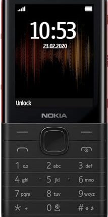 Nokia 5310 Dual SIM Keypad Phone with MP3 Player, Wireless FM Radio and Rear Camera with Flash | Black/Red