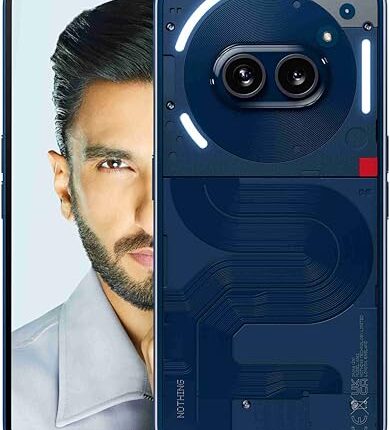 Nothing Phone (2a) 5G (Blue, 8GB RAM, 128GB Storage) | 6.7" AMOLED Display | 50MP (OIS) + 50 MP | 32 MP Front | Mediatek Dimensity 7200 Pro Processor | Glyph Interface | 45 W Charging 100% in 59 mins