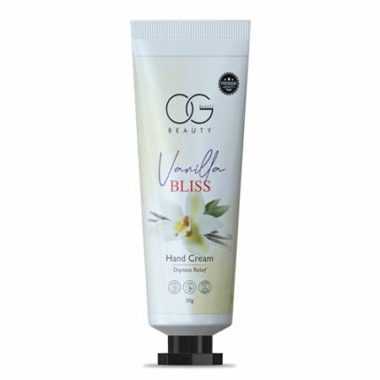 OG BEAUTY Vanilla Bliss Hand Cream | Enriched with Vanilla Essence | Hand Moisturizer for Dry and Rough Hands | Lotion for Itchy Hand | All Skin Types | 50 GM