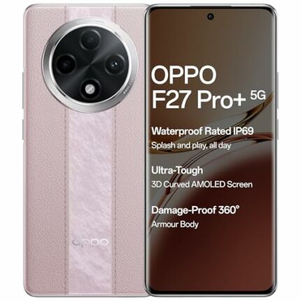 OPPO F27 Pro+ 5G (Dusk Pink, 8GB RAM, 128GB Storage) | 6.7" FHD+ AMOLED Toughest 3D Curved Display|64MP AI Featured Camera|IP69 | 67W SUPERVOOC| with No Cost EMI/Additional Exchange Offers