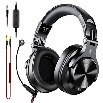 OneOdio A71D PC Headsets with Microphone, Multifunctional Headset with Boom Mic Studio Headphones for Mac Laptop Office Zoom Conference, Wired Over Ear Headset with Volume Control for Gaming